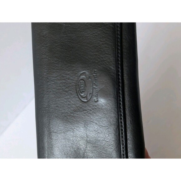 TAKIF Leather Industry Black Genuine Leather Slim Trifold 7" Wallet - Picture 3 of 9